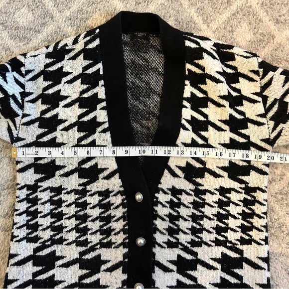 TALBOTS | Houndstooth Jacquard Cardigan Petite - Picture 10 of 11